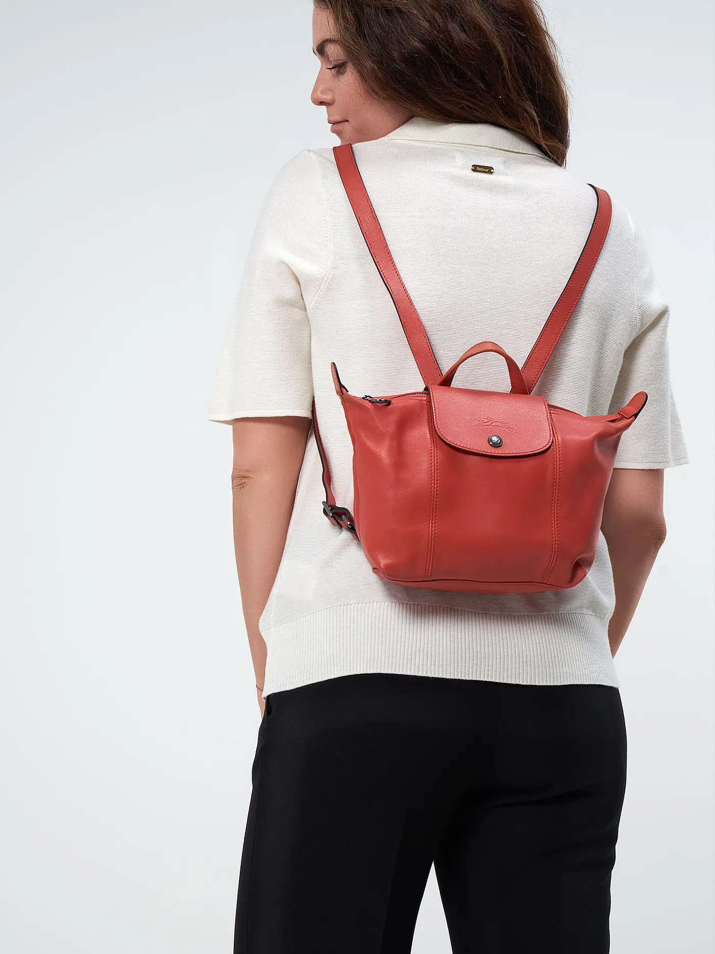 LONGCHAMP | Le Pliage Cuir Rucksack, Black | rot